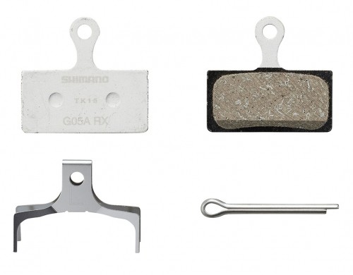 Shimano Disc Brake Pad Set Resin G05A Incl Spring/Split Pin 1 pair image 1
