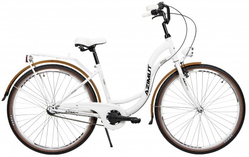 Velosipēds AZIMUT Vintage 28" 3-speed 2023 white-cream matt image 1