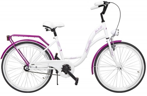 Velosipēds AZIMUT Julie 24" 2023 white-violet image 1