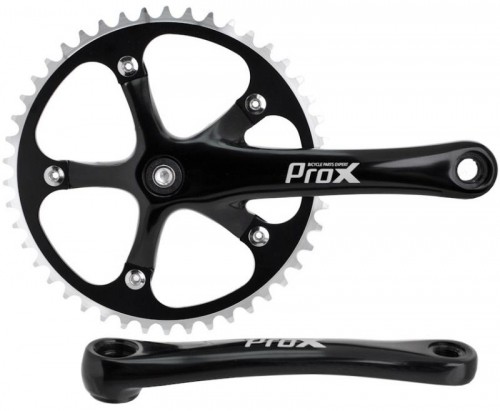 Priekšējie ķēdes bloķs ProX Fix Bike Alu 1-speed 46T 170mm black image 1