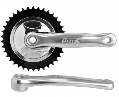 Priekšējie ķēdes bloķs ProX City Alu 1-speed  38T 170mm silver-black image 1