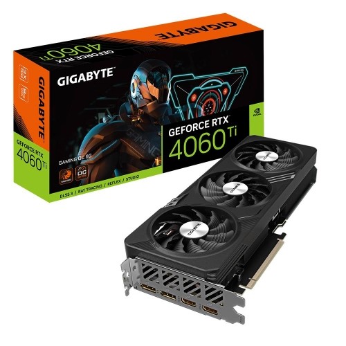 Graphics Card|GIGABYTE|NVIDIA GeForce RTX 4060 Ti|8 GB|GDDR6|128 bit|PCIE 4.0 16x|2xHDMI|2xDisplayPort|GV-N406TGAMINGOC-8GD image 1