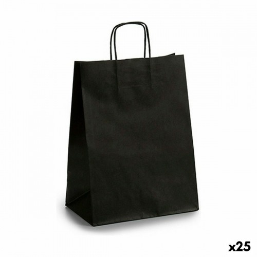 Paper Bag 24 x 12 x 40 cm Black (25 Units) image 1