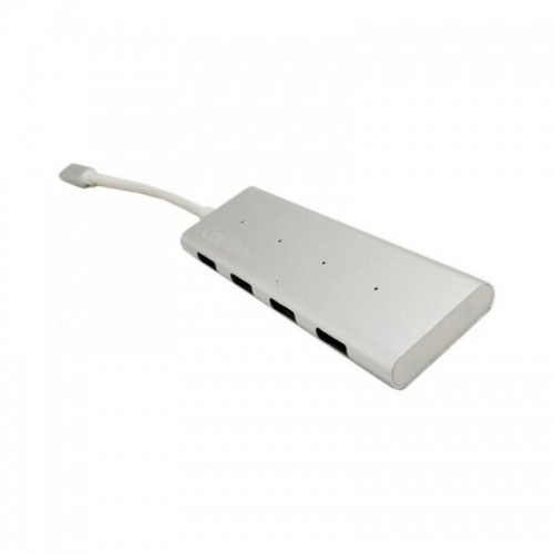 USB-разветвитель C CoolBox COO-HUC4U3 Алюминий Белый image 1
