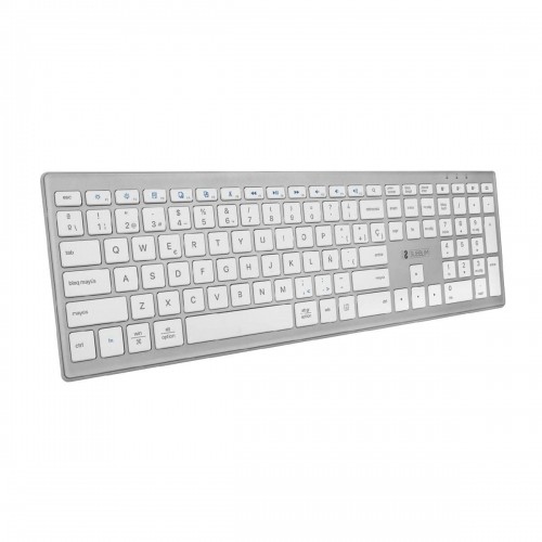 Bluetooth Keyboard Subblim Pure Extended Silver Spanish Qwerty Black image 1