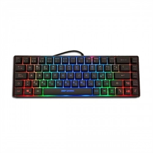 Keyboard CoolBox DG-TEC65-RGB Black Spanish Qwerty image 1