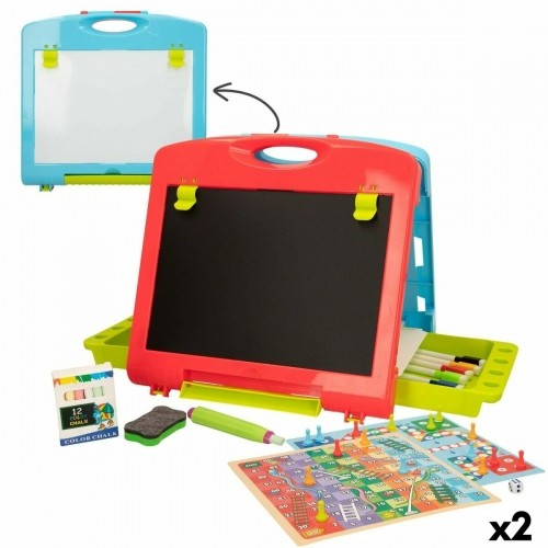 Double-sided Slate Colorbaby 34 x 31 x 29 cm 2 Units 34 x 31 x 29 cm image 1