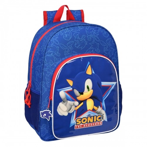 School Bag Sonic Let's roll Navy Blue 33 x 42 x 14 cm image 1