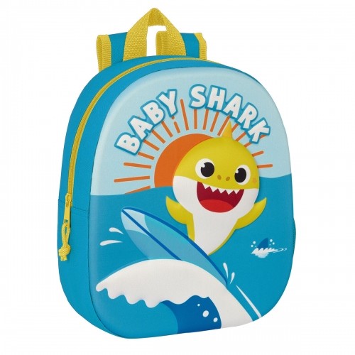 Школьный рюкзак Baby Shark 3D 27 x 33 x 10 cm Синий image 1
