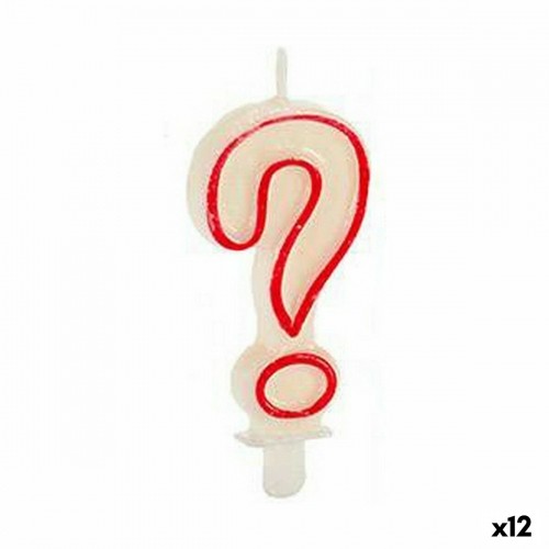 Candle ? Birthday White Red (12 Units) image 1