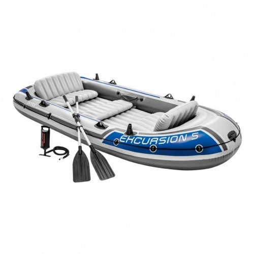Inflatable Boat Intex Excursion 5 Blue White 366 x 43 x 168 cm image 1