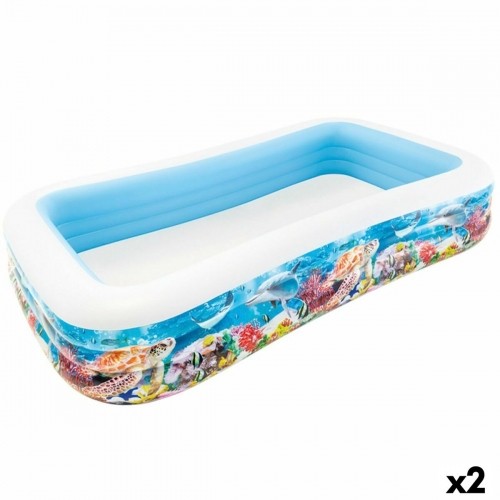 Inflatable Paddling Pool for Children Intex Tropical 1020 L 305 x 56 x 183 cm (2 Units) image 1