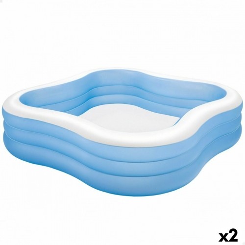 Inflatable pool Intex Blue 1250 L 229 x 56 x 229 cm (2 Units) image 1