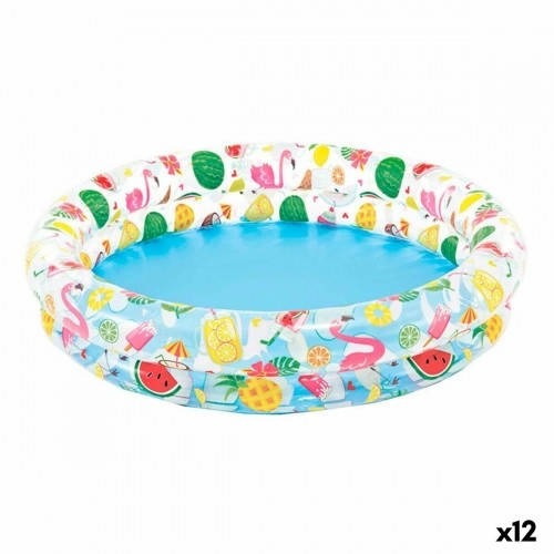 Inflatable Paddling Pool for Children Intex Tropical Rings 150 l 122 x 25 cm (12 Units) image 1