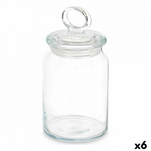 Jar Kitchen 860 ml 9,8 x 19,3 x 9,8 cm Transparent Silicone Glass (6 Units) image 1