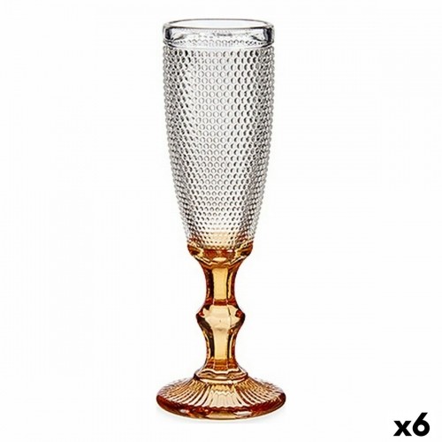 Vivalto Šampanieša glāze Punkti Dzintars Stikls 180 ml (6 gb.) image 1
