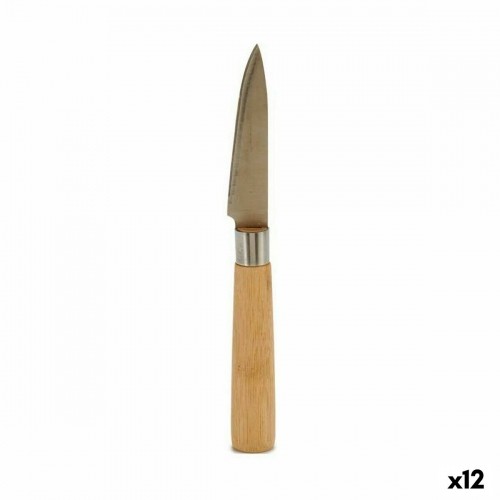 Kinvara Нож для чистки Серебристый Коричневый Нержавеющая сталь Бамбук 22 x 19,5 x 2 cm (12 штук) image 1