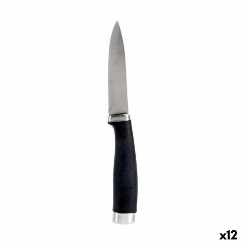 Peeler Knife Silver Black Stainless steel Plastic (12 Units) image 1