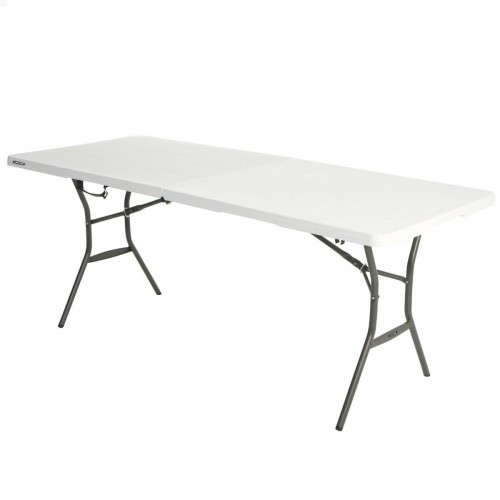 Folding Table Lifetime White 185 x 74 x 76 cm Steel Plastic image 1