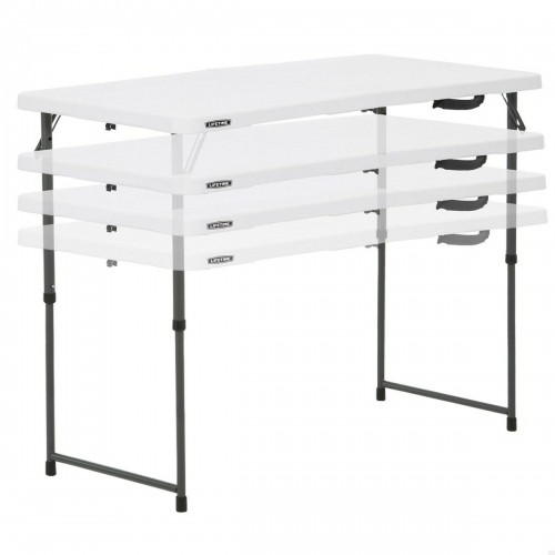 Folding Table Lifetime White 122 x 91,5 x 61 cm Steel HDPE image 1