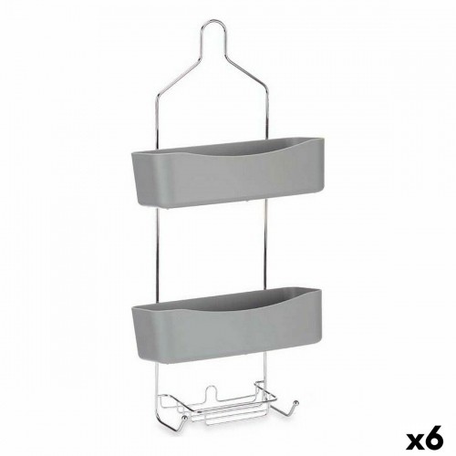 Shower Hanger 28 x 60 x 14 cm Grey Metal Plastic (6 Units) image 1