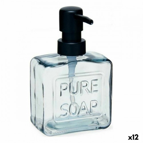 Berilo Дозатор мыла Pure Soap 250 ml Стеклянный Чёрный Пластик (12 штук) image 1