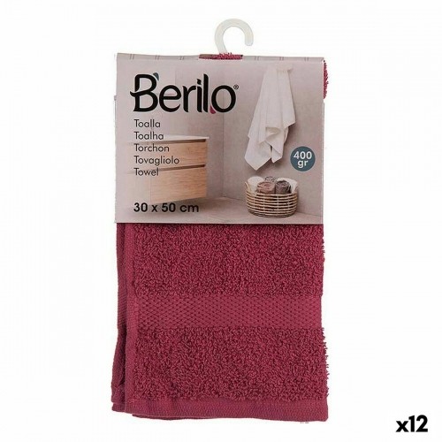 Berilo Банное полотенце 30 x 0,5 x 50 cm Тёмно Бордовый (12 штук) image 1