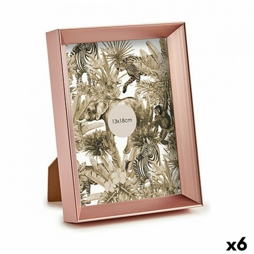 Gift Decor Фото рамка 15 x 3,3 x 20 cm Розовый Медь Пластик Cтекло (6 штук) image 1