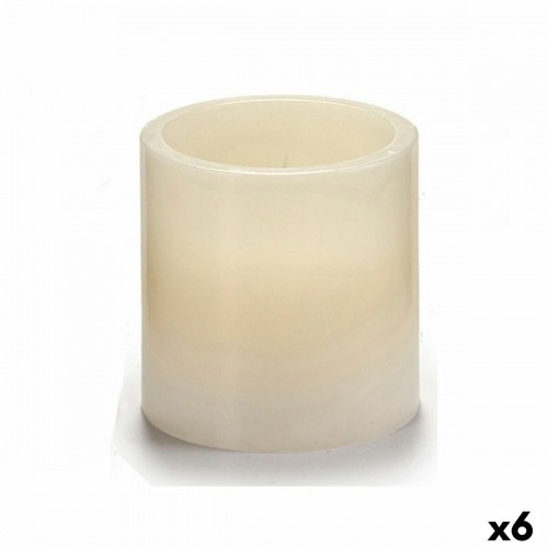 LED Candle Cream 7,5 x 7,5 x 7,5 cm (6 Units) image 1