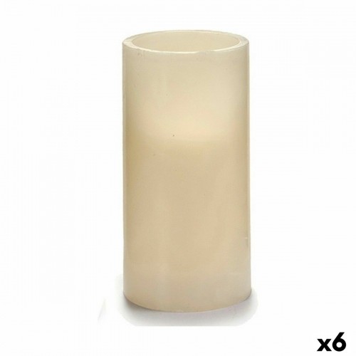 LED Candle Cream 7,5 x 14,5 x 7,5 cm (6 Units) image 1