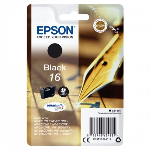 Картридж с Совместимый чернилами Epson C13T16214012 Чёрный image 1