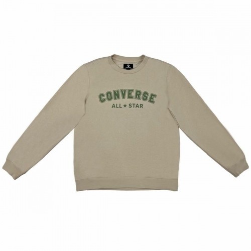 Men’s Sweatshirt without Hood Converse Classic Fit All Star Single Screen Brown image 1