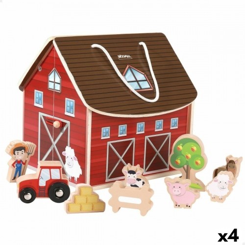 Playset Woomax Ферма 19 x 18 x 19 cm 9 Предметы 4 штук image 1