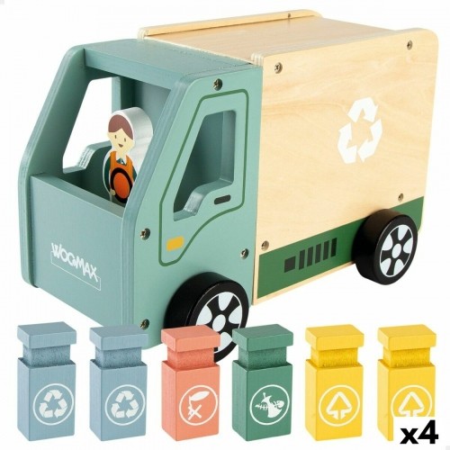 Garbage Truck Woomax Toy 8 Pieces 24 x 15 x 13,5 cm (4 Units) image 1