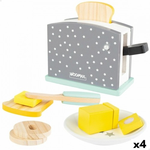 Toy toaster Woomax 8 Pieces 19,5 x 12,5 x 8 cm (4 Units) image 1