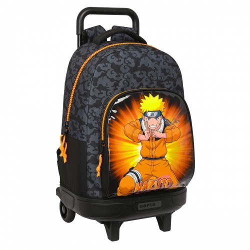 School Rucksack with Wheels Naruto Black Orange 33 X 45 X 22 cm image 1