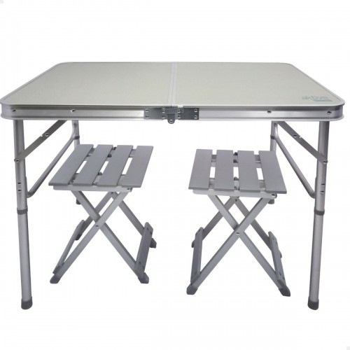 Table set with 2 chairs Aktive Foldable Camping image 1