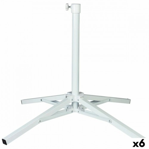 Base for beach umbrella Aktive White Metal 65 x 60,5 x 65 cm (6 Units) image 1