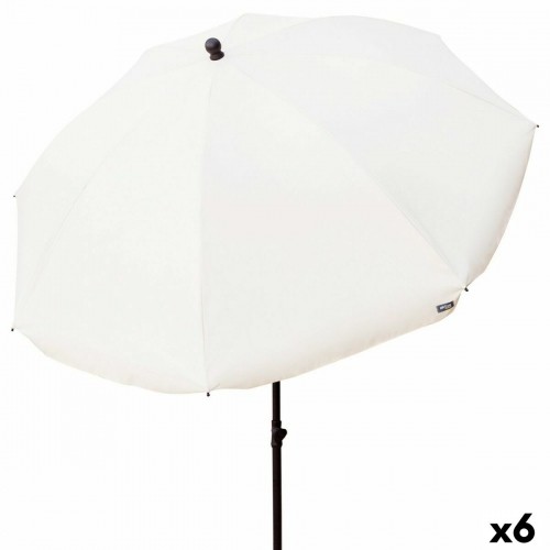 Пляжный зонт Aktive 240 x 230 x 240 cm Бежевый (6 штук) image 1