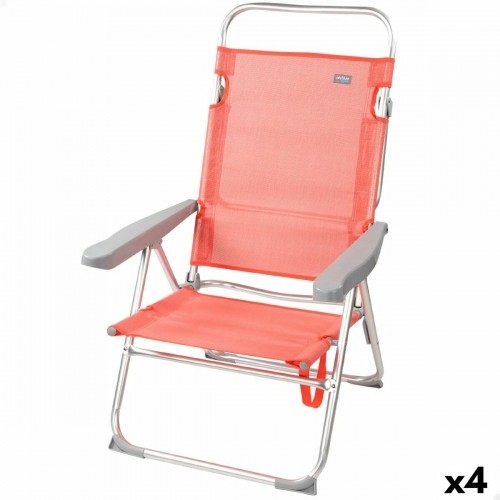Folding Chair Aktive Flamingo Coral 48 x 99 x 57 cm (4 Units) image 1