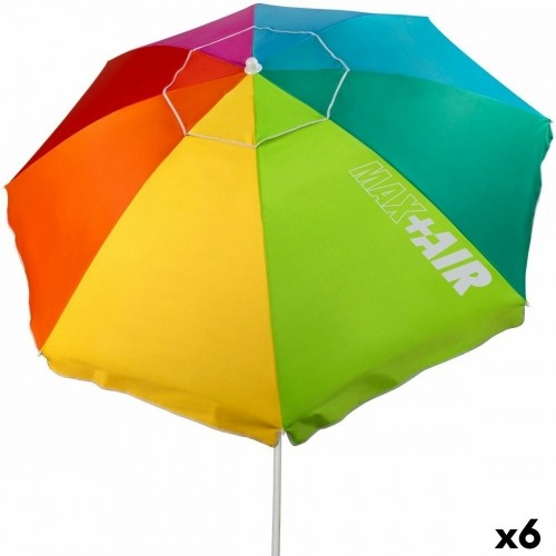 Пляжный зонт Aktive Разноцветный 220 x 215 x 220 cm Сталь (6 штук) image 1
