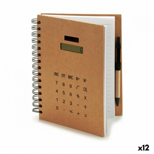 Pincello Spirālklade ar Pildspalvu Kalkulators 2,5 x 21 x 18 cm (12 gb.) image 1