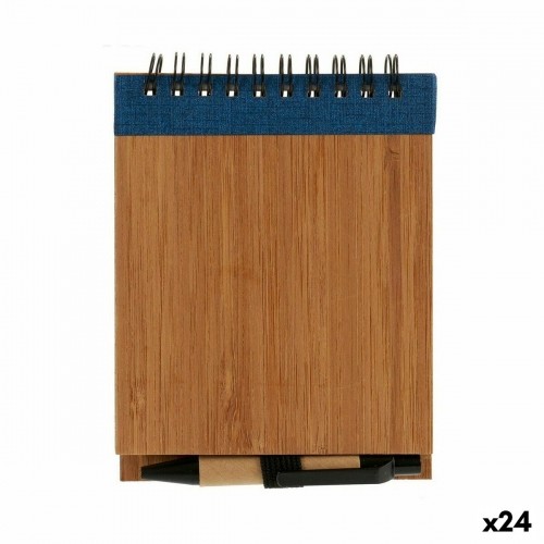 Spiral Notebook with Pen Bamboo 1 x 10 x 13 cm (24 Units) image 1