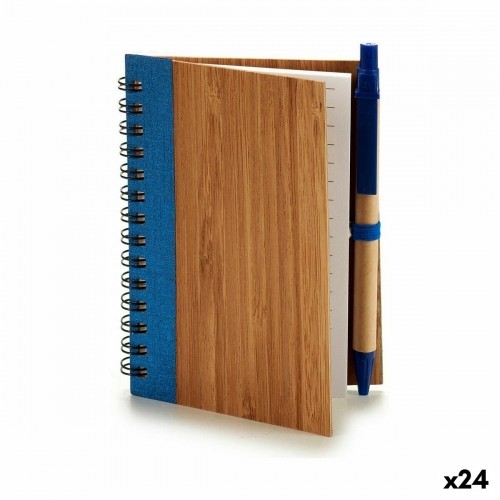 Spiral Notebook with Pen Bamboo 1 x 13 x 10,5 cm (24 Units) image 1