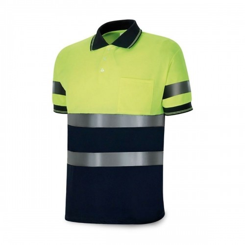 Short Sleeve Polo Shirt 1288pavxmcyfa High visibility Yellow Navy Blue image 1