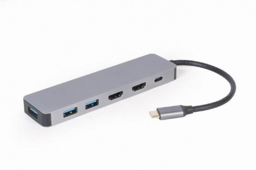Gembird  
         
       I/O ADAPTER USB-C TO HDMI/USB3/3IN1 A-CM-COMBO3-03 image 1
