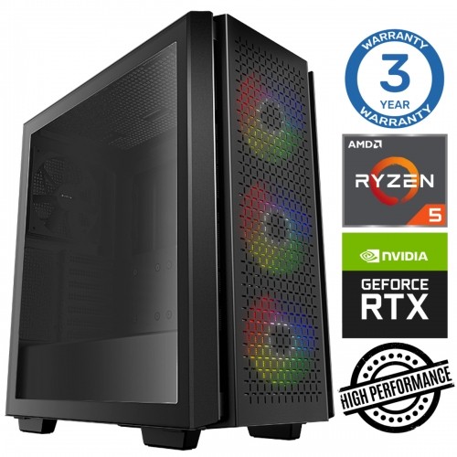 INTOP Ryzen 5 5600X 32GB 480SSD M.2 NVME+1TB RTX4060Ti 8GB no-OS image 1