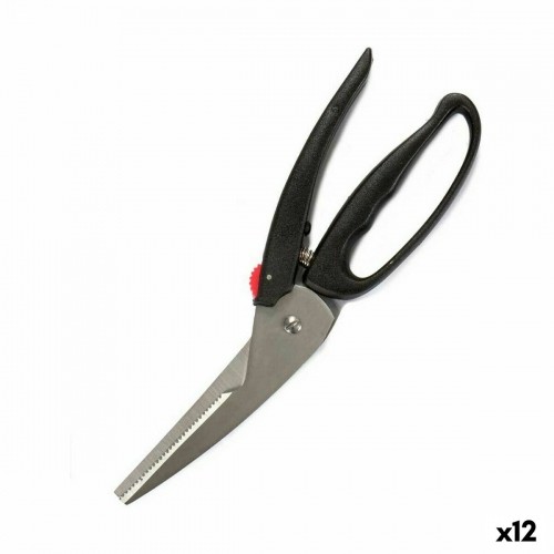 Scissors Black Steel Plastic 24,5 x 2 x 7,5 cm (12 Units) image 1