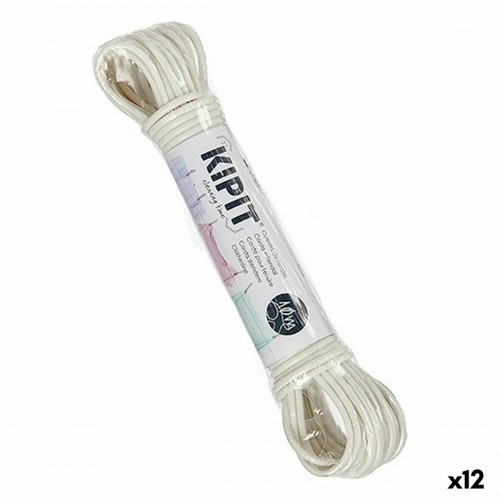 Washing Line White PVC 10 m (12 Units) image 1