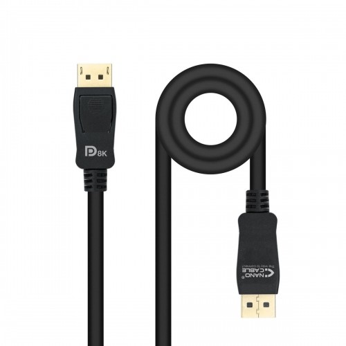 DisplayPort Cable NANOCABLE 10.15.2501 Black 1 m HDR 8K Ultra HD image 1